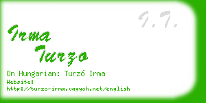 irma turzo business card